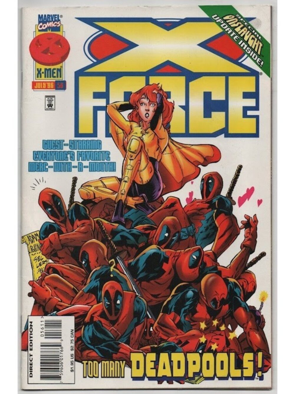 X-Force 56 Marvel Comics 1996 FN 6.0 Deadpool Siryn